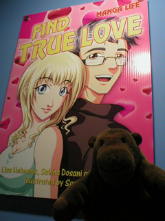 Mr Monkey with the cover of Find True Love