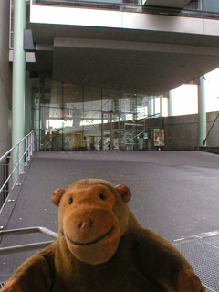 Mr Monkey looking at one of the entrances to the NAI