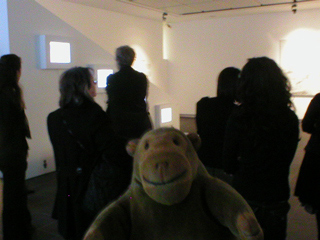 Mr Monkey listening to the gallery talk