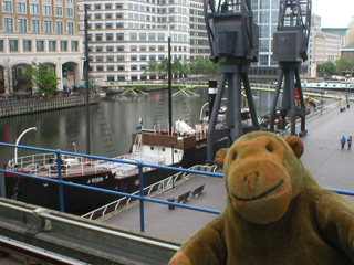 Mr Monkey looking down on the S.S. Robin