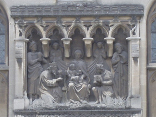 Carving above the door of the North porch