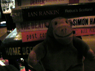 Mr Monkey with his quiz prizes