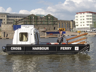The Cross Harbour Ferry transporting someone across the harbour