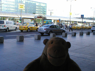 Mr Monkey outside Prague airport