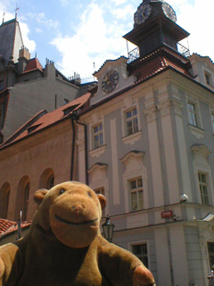 Mr Monkey looking at the Jewish town hall