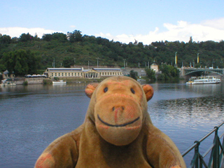 Mr Monkey looking towards Letná Park