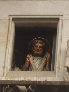 A saint with a transverse cross