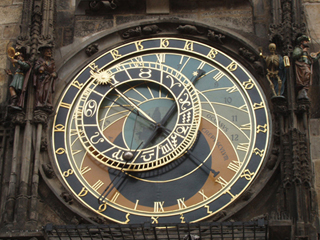 The middle section - the ornate clockface