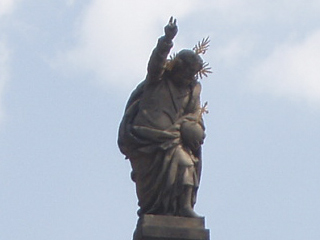 A statue on the Church of the Holy Saviour