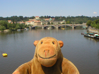 Mr Monkey Mr Monkey looking downriver towards the Mánesův Bridge