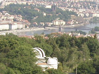 The Observatory, with Vyshrad beyond it, seen from the Observation Tower
