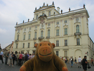 Mr Monkey looking at the Archbishop's Palace