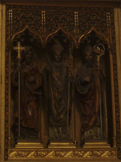 An altarpiece in one of the chapels