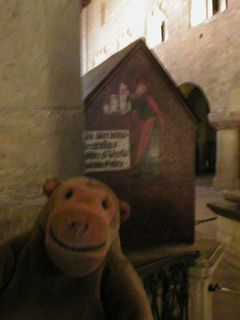Mr Monkey inspecting a Přemyslid tomb