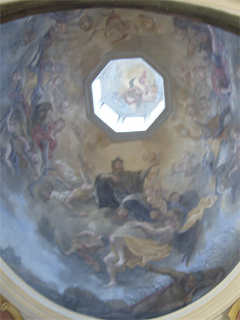 The fresco on the dome of the chapel of St John Nepomucene