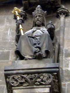 The king on the Powder Tower