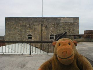 Mr Monkey looking at the keep from from the west gun platform