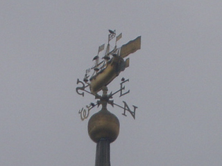 The weather vane atop the cathedral