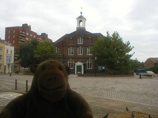 Mr Monkey looking at St George's Church