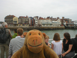 Mr Monkey looking at The Point from the tour boat