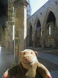 Mr Monkey in the nave of the Royal Garrison Church