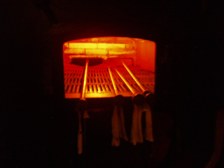 An open furnace