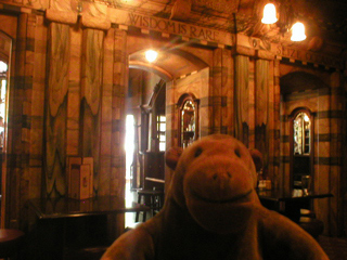 Mr Monkey inside The Black Friar pub