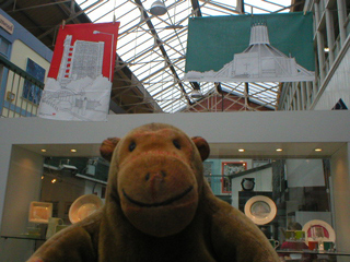 Mr Monkey looking at tea towels by People Will Always Need Plates