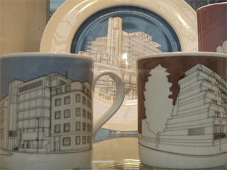 Architectural mugs and plates by People Will Always Need Plates