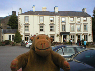 Mr Monkey outside the New Bath Hotel