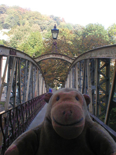 Mr Monkey crossing the Jubilee Bridge