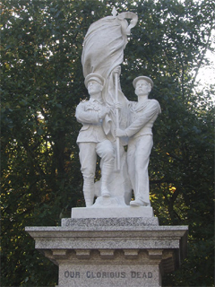 The war memorial in Matlock Bath