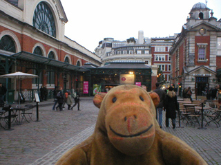 Mr Monkey looking at the London Transport Museum