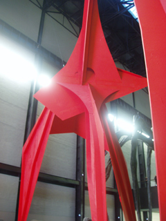 A replica of Alexander Calder's Flamingo