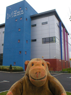 Mr Monkey outside the Musical Museum