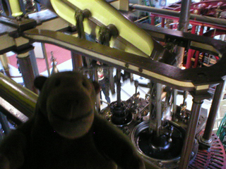 Mr Monkey looking down on the beam of the Easton amd Amos engine