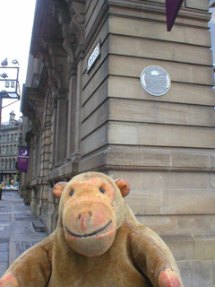 Mr Monkey outside the Premier Inn on the Quayside