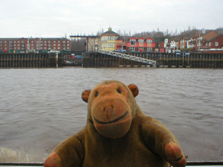 Mr Monkey looking at the entrance to St Peter's basin