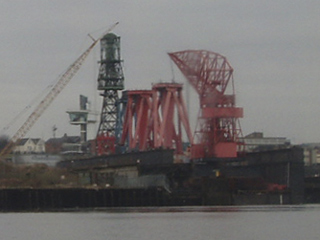 The Titan III crane in the floating dock