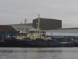 Svitzer Marine tug Rowengarth moored by the Tyne