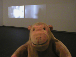Mr Monkey watching the Ways of Seeing video
