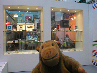 Mr Monkey approaching the exhibition area