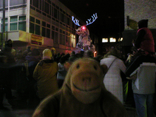 Mr Monkey looking at the Beast of Blackpool