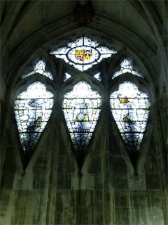 Stained glass in the outer porch