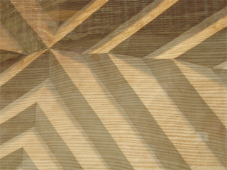 Detail of the the ash vee chevron by Nick Barberton