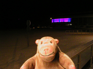 Mr Monkey looking at the Casino from afar