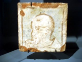 A tile from the Abbey of the Dunes