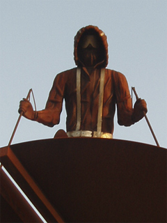 The statue of Dixie Dansercoer, polar explorer