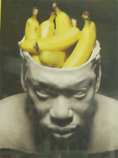 The banana-headed man from the cover of Do Nah Bodda Mi by Roots Manuva