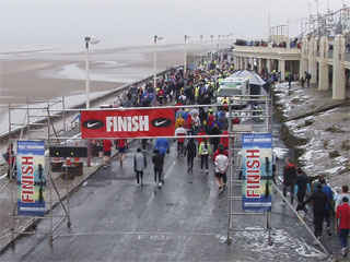 The Finish and Start of the Great North West Run